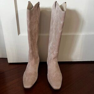 Suede Western Boots